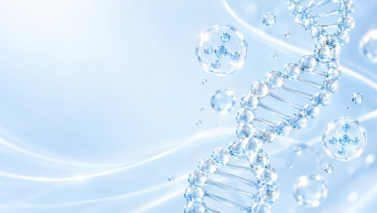 Glass DNA helix - skin GYEOL science